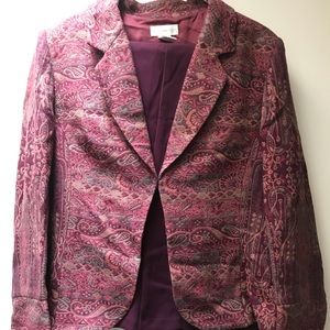 Burgundy Multi Flare Skirt Suit
